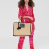 Lola Casademunt Baño<Caftan corto estampado ROJO-ROSA
