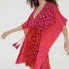 Lola Casademunt Baño<Caftan corto print animal ROSA