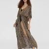Lola Casademunt Baño<Caftan largo estampado NEGRO-MARRON