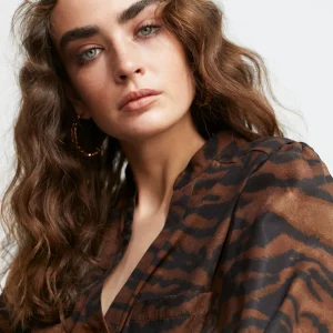 Lola Casademunt Animal Print | Camisas Y Blusas<Camisa animal print MARRON-NEGRO