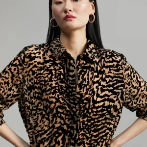 Lola Casademunt Animal Print | Camisas Y Blusas<Camisa animal print MARRON-NEGRO