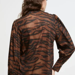 Lola Casademunt Animal Print | Camisas Y Blusas<Camisa animal print MARRON-NEGRO