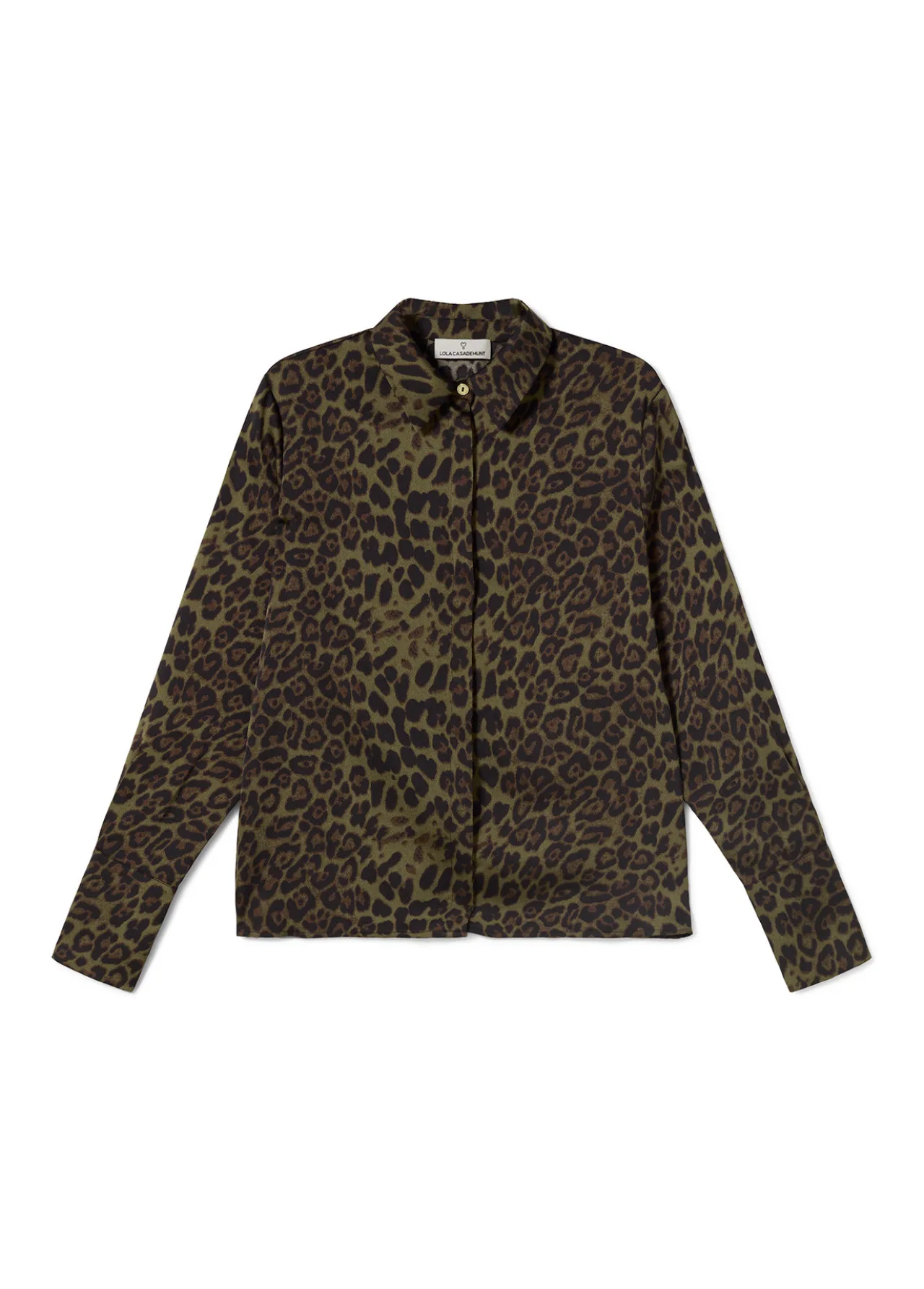 camisa_animal_print_3.webp Lola Casademunt Animal Print | Camisas Y Blusas<Camisa animal print NEGRO-VERDE