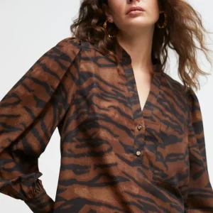Lola Casademunt Animal Print | Camisas Y Blusas<Camisa animal print MARRON-NEGRO