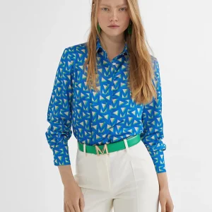 Lola Casademunt Camisas Y Blusas<Camisa azul estamapada ROJO