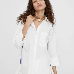 Lola Casademunt Camisas Y Blusas<Camisa basica de algodón BLANCO