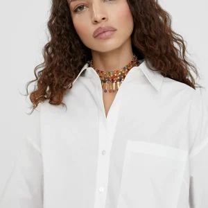 Lola Casademunt Camisas Y Blusas<Camisa basica de algodón BLANCO