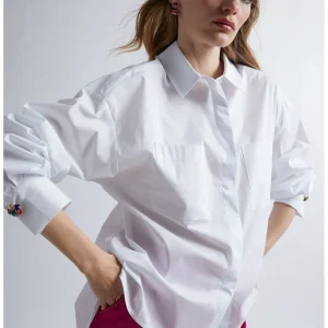 Lola Casademunt Camisas Y Blusas<Camisa botones joya |  COLECCIÓN MAITE | Lola Casademunt BLANCO