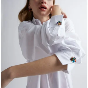 Lola Casademunt Camisas Y Blusas<Camisa botones joya |  COLECCIÓN MAITE | Lola Casademunt BLANCO