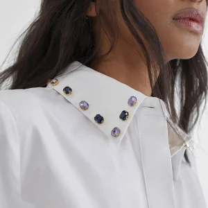 Lola Casademunt Camisas Y Blusas<Camisa con detalle joyas BLANCO