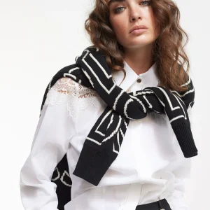 Lola Casademunt Camisas Y Blusas<Camisa con encaje NEGRO