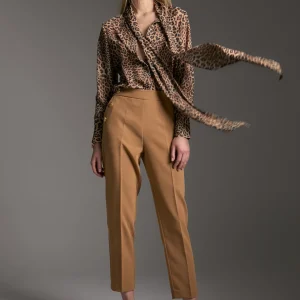 Lola Casademunt Animal Print | Camisas Y Blusas<Camisa con lazada MARRON-NEGRO