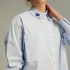 Lola Casademunt Camisas Y Blusas<Camisa detalle joya CELESTE
