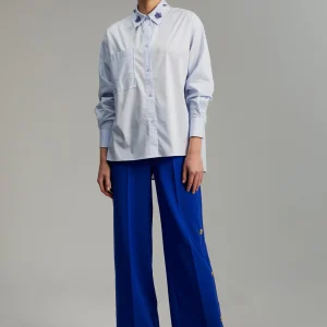 Lola Casademunt Camisas Y Blusas<Camisa detalle joya CELESTE