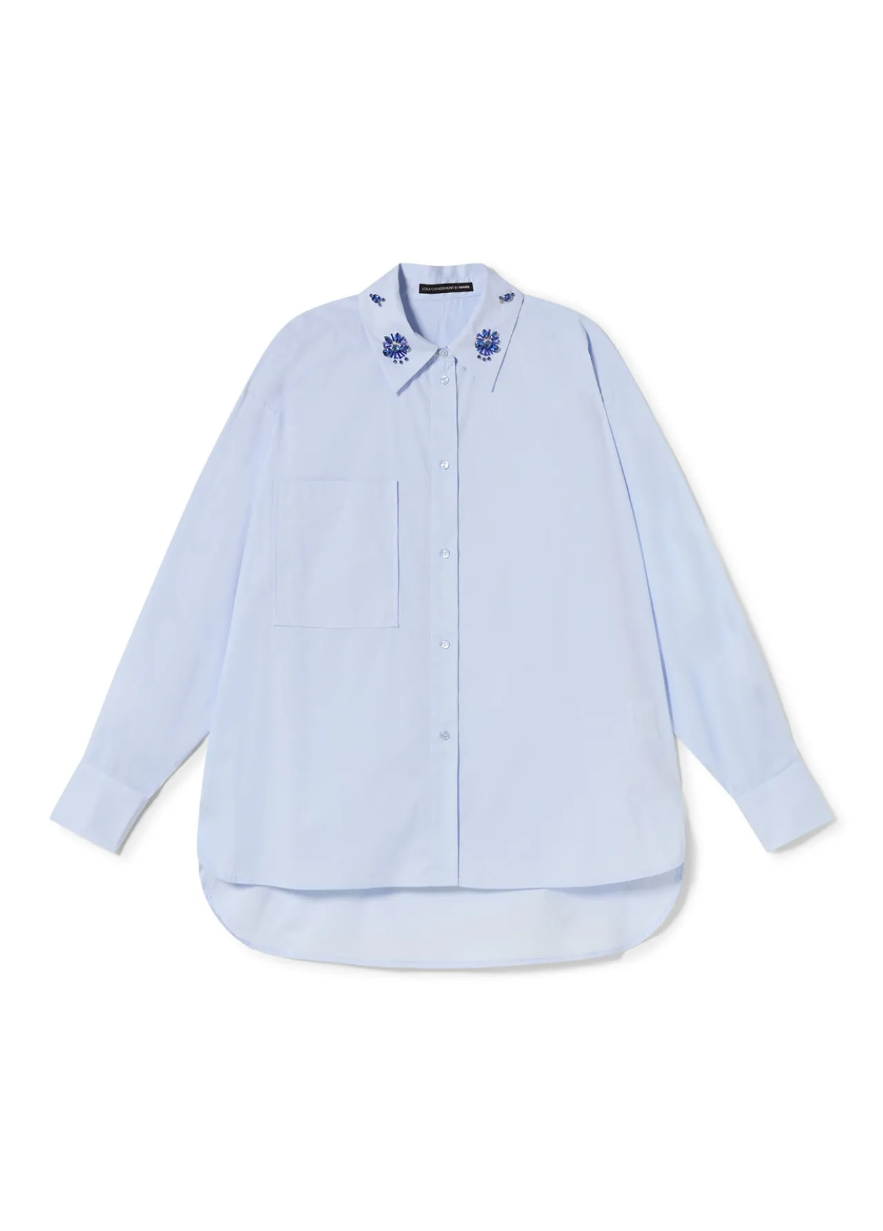 camisa_detalle_joya_5.webp Lola Casademunt Camisas Y Blusas<Camisa detalle joya CELESTE