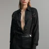 Lola Casademunt Camisas Y Blusas<Camisa detalle joyas NEGRO