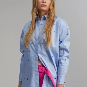 Lola Casademunt Camisas Y Blusas<Camisa detalle joyas CELESTE