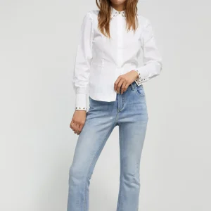 Lola Casademunt Camisas Y Blusas<Camisa detalle tachas BLANCO