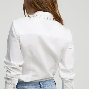 Lola Casademunt Camisas Y Blusas<Camisa detalle tachas BLANCO