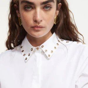 Lola Casademunt Camisas Y Blusas<Camisa detalle tachas BLANCO