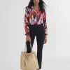 Lola Casademunt Camisas Y Blusas<Camisa estampada LILA-ROJO