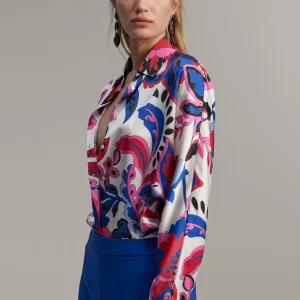 Lola Casademunt Camisas Y Blusas<Camisa estampada paisley ROSA-MULTICOLOR