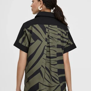 Lola Casademunt Camisas Y Blusas<Camisa estampado espalda NEGRO-VERDE