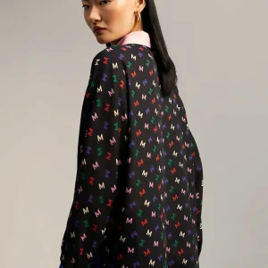 Lola Casademunt Camisas Y Blusas<Camisa estampado monograma NEGRO-MULTICOLO