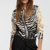Lola Casademunt Animal Print | Camisas Y Blusas<Camisa estampado zebra NEGRO-CRUDO