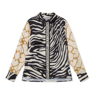 Lola Casademunt Animal Print | Camisas Y Blusas<Camisa estampado zebra NEGRO-CRUDO