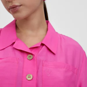 Lola Casademunt Camisas Y Blusas<Camisa fluida con bolsillos FUCSIA