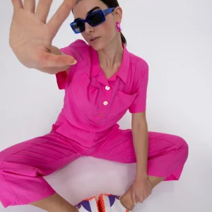 Lola Casademunt Camisas Y Blusas<Camisa fluida con bolsillos FUCSIA