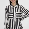 Lola Casademunt Camisas Y Blusas<Camisa fluida de rayas NEGRO-BLANCO