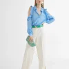 Lola Casademunt Camisas Y Blusas<Camisa hombros descubiertos AZULELECTRICO