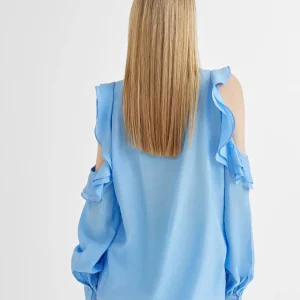 Lola Casademunt Camisas Y Blusas<Camisa hombros descubiertos AZULELECTRICO