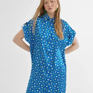 Lola Casademunt Camisas Y Blusas<Camisa larga estampada AZULELECTRICO