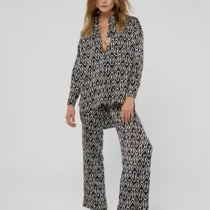 Lola Casademunt Camisas Y Blusas<Camisa larga monograma NEGRO-CRUDO