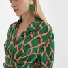 Lola Casademunt Camisas Y Blusas<Camisa lazada VERDE-MARRON