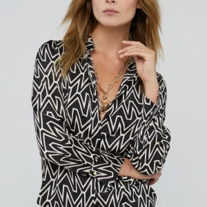Lola Casademunt Camisas Y Blusas<Camisa monograma M NEGRO-CRUDO