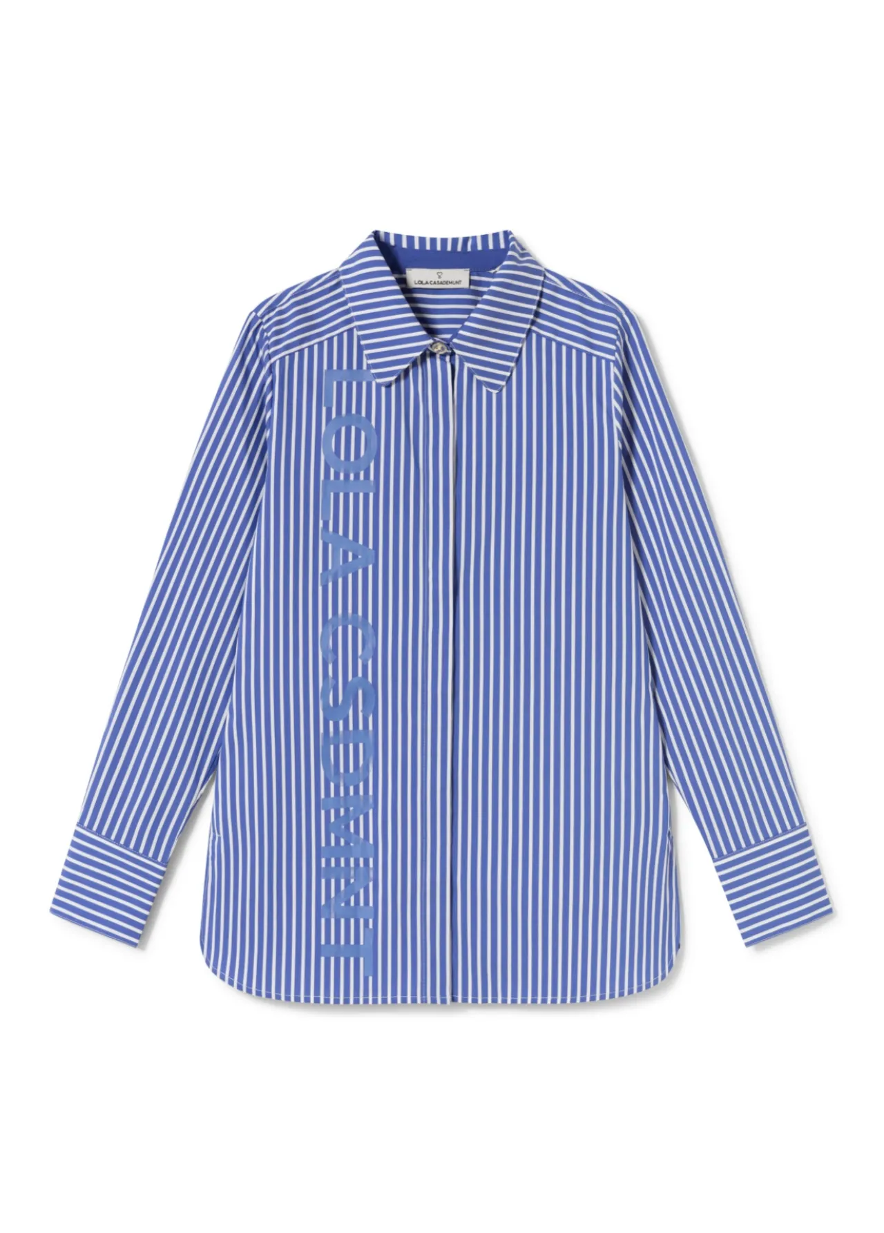 camisa_rayas_logo_0.webp Lola Casademunt Camisas Y Blusas<Camisa rayas logo AZUL-BLANCO