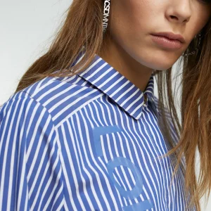 Lola Casademunt Camisas Y Blusas<Camisa rayas logo AZUL-BLANCO