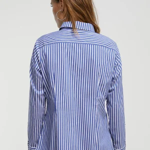 Lola Casademunt Camisas Y Blusas<Camisa rayas logo AZUL-BLANCO