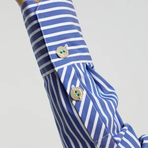 Lola Casademunt Camisas Y Blusas<Camisa rayas logo AZUL-BLANCO