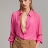Lola Casademunt Camisas Y Blusas<Camisa transparencia bolsillos ROSA