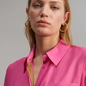 Lola Casademunt Camisas Y Blusas<Camisa transparencia bolsillos ROSA