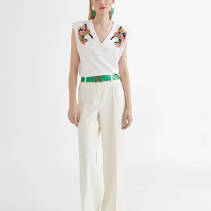 Lola Casademunt Camisetas Y Tops<Camiseta bird BLANCO-METAL