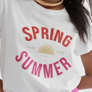 Lola Casademunt Camisetas Y Tops<Camiseta básica Summer BLANCO-ROJO