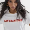 Lola Casademunt Camisetas Y Tops<Camiseta city rojo BLANCO-ROJO