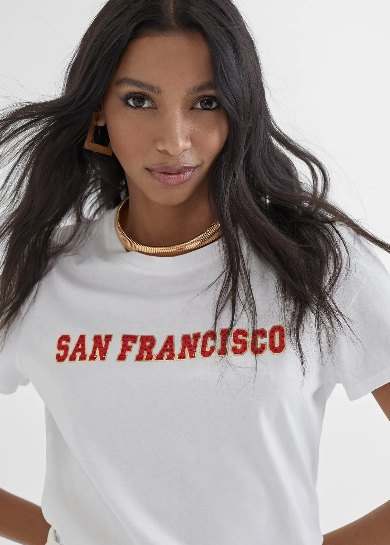 camiseta_city_rojo_0.webp Lola Casademunt Camisetas Y Tops<Camiseta city rojo BLANCO-ROJO