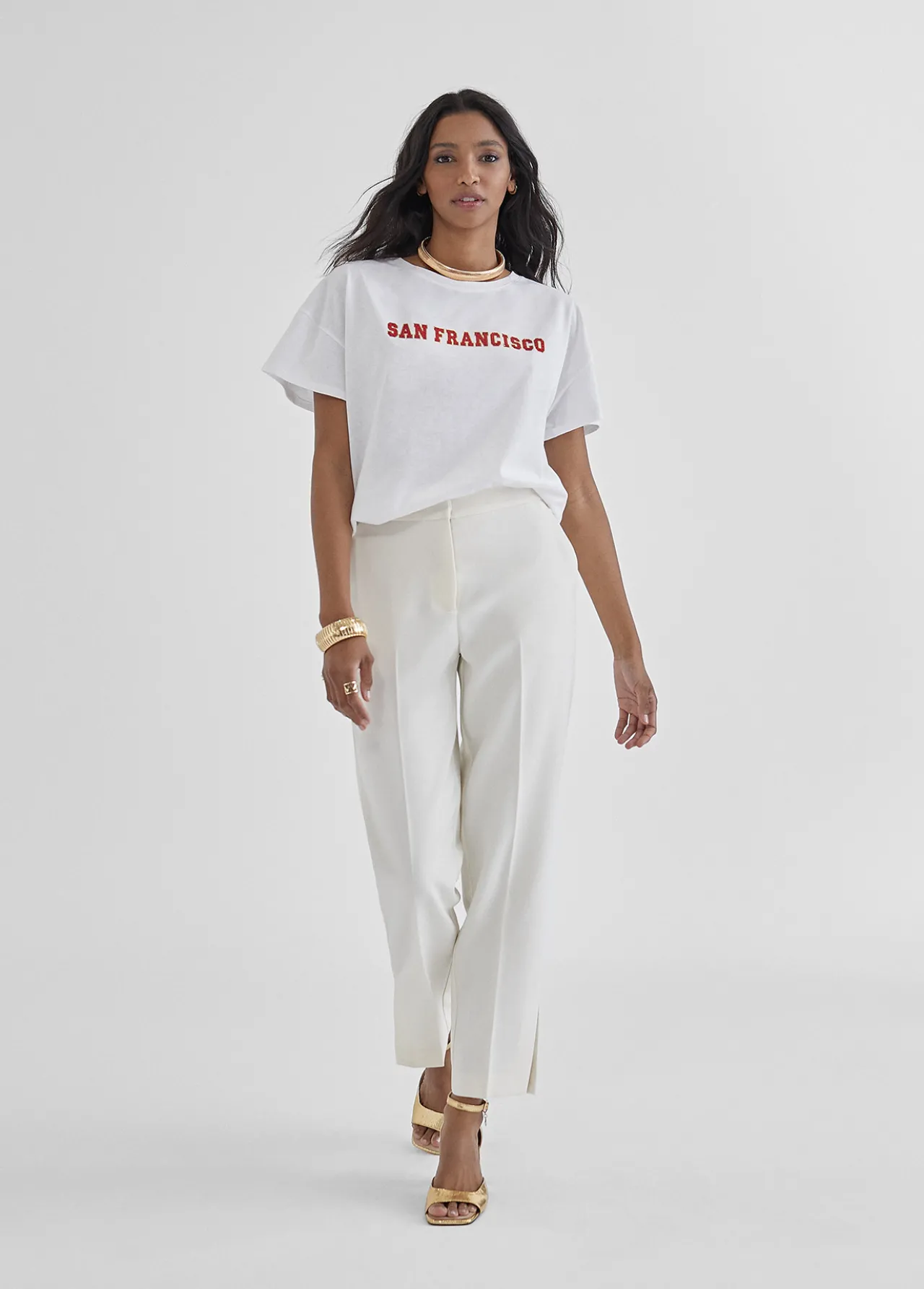 camiseta_city_rojo_5.webp Lola Casademunt Camisetas Y Tops<Camiseta city rojo BLANCO-ROJO